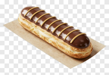 Chocolate Eclair With Cream PNG