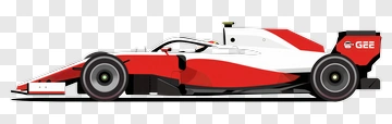 Red And White Race Car PNG