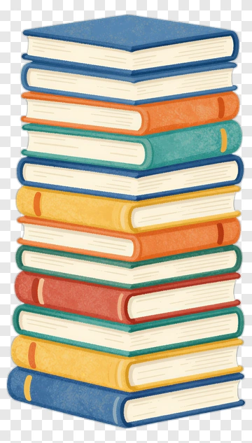 Stack Of Colorful Books PNG