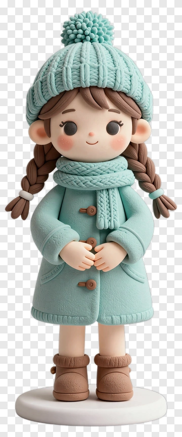 Cute Child In Winter Outfit PNG