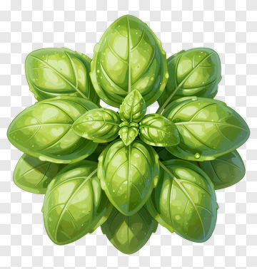 Fresh Basil Leaf PNG