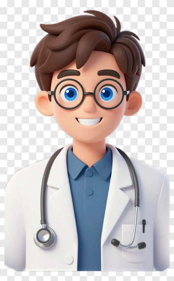 Cartoon Doctor With Stethoscope PNG
