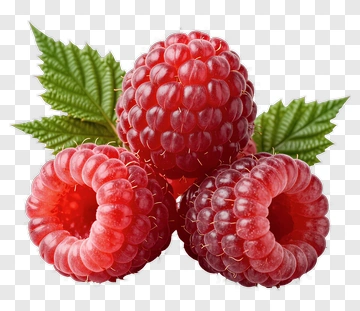 Fresh Raspberry With Leaf PNG