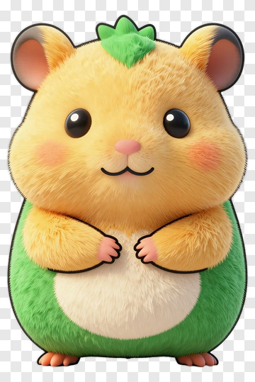 Cute Hamster Character PNG