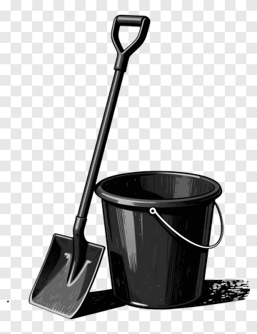 Shovel And Bucket PNG