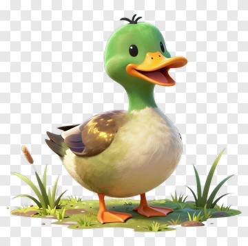 Cute Cartoon Duck PNG