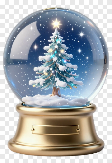 Snow Globe With Christmas Tree PNG