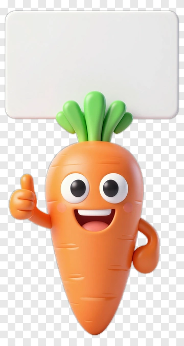 Happy Cartoon Carrot Giving Thumbs Up PNG