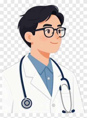 Cartoon Doctor With Stethoscope PNG