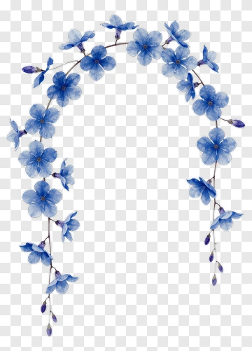 Blue Flower Bouquet PNG