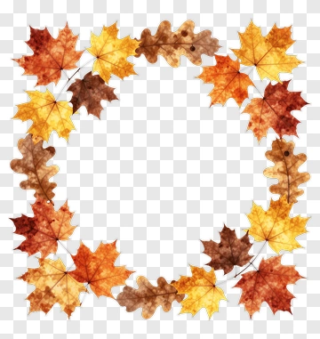 Autumn Leaves Frame PNG