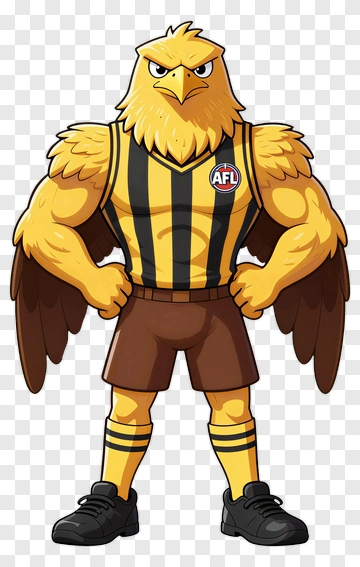 Eagle Mascot In AFL Uniform PNG