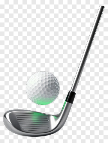 Golf Club Hitting Golf Ball PNG