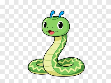 Cute Green Snake PNG
