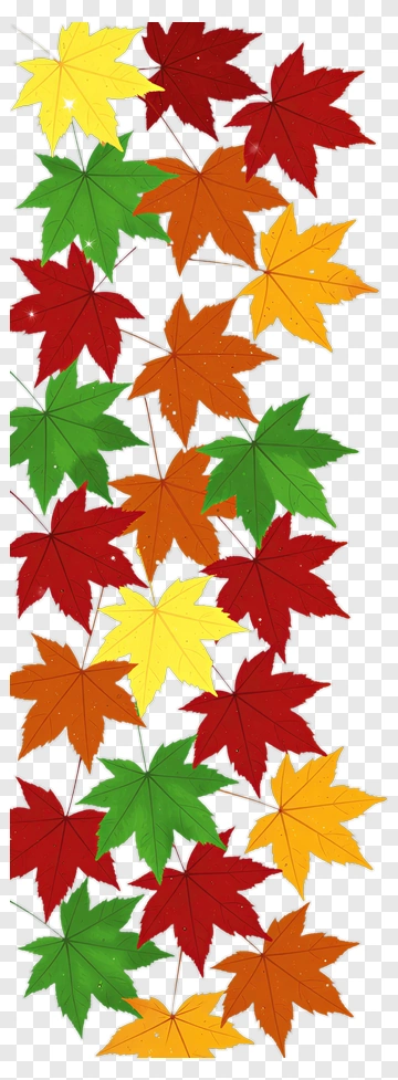 Autumn Leaves Pattern PNG