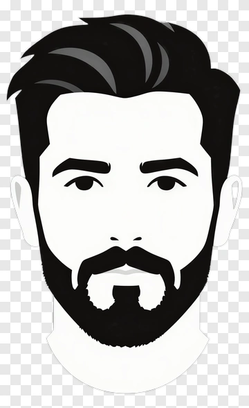 Man With Beard And Styled Hair PNG