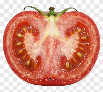 Sliced Tomato With Seeds PNG