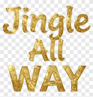 Jingle All Way Glitter Text PNG
