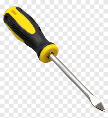 Yellow And Black Screwdriver PNG