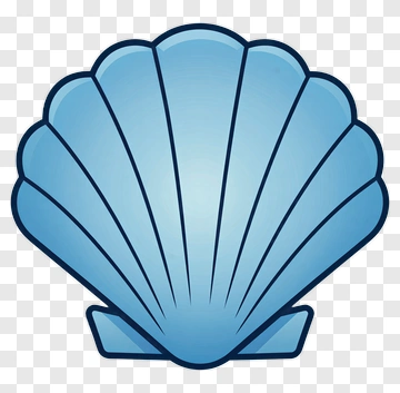 Blue Seashell Icon PNG