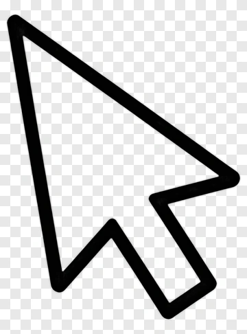 Black And White Cursor Icon PNG