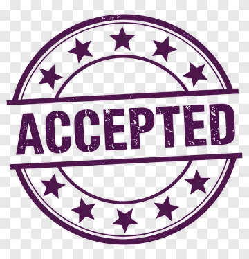 Purple Accepted Stamp With Stars PNG