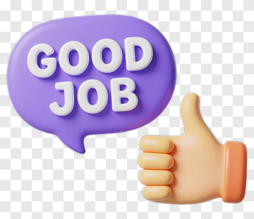 Good Job Speech Bubble And Thumbs Up PNG