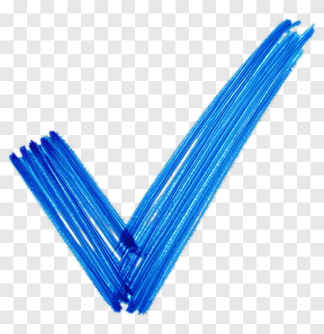 Blue Hand Drawn Checkmark PNG
