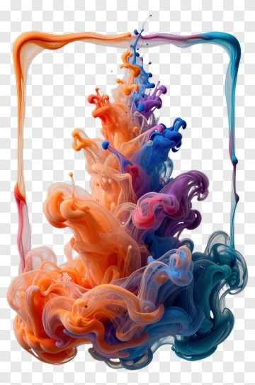 Color Explosion In Fluid Form PNG