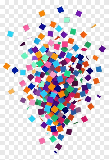 Colorful Confetti Explosion PNG