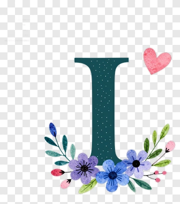 Letter L With Floral Design PNG