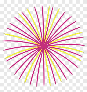 Pink And Yellow Firework PNG