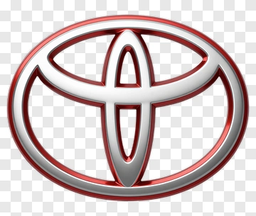 Toyota Logo In Red And Silver PNG