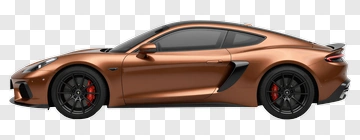 Bronze Sports Car With Black And Red Accents PNG