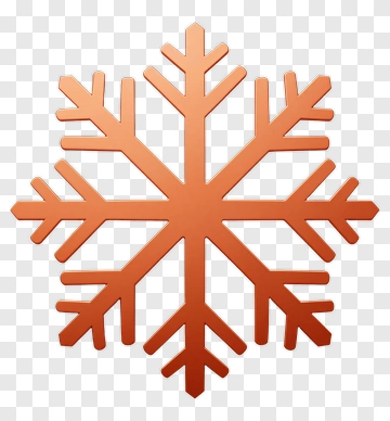 Orange Snowflake PNG