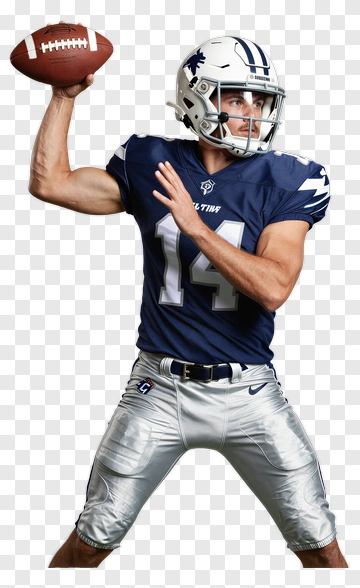 Football Player In Uniform PNG