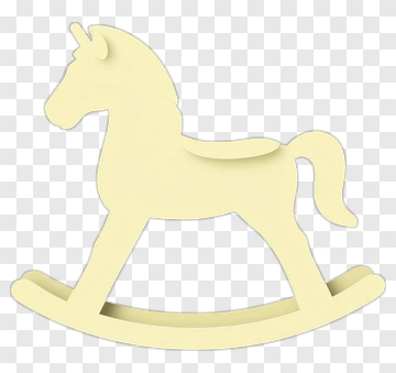 Cream Rocking Horse PNG