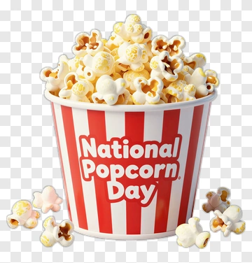 National Popcorn Day Popcorn Bucket PNG