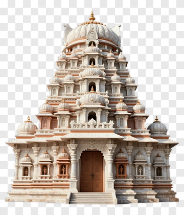 Grand Temple With Intricate Carvings PNG