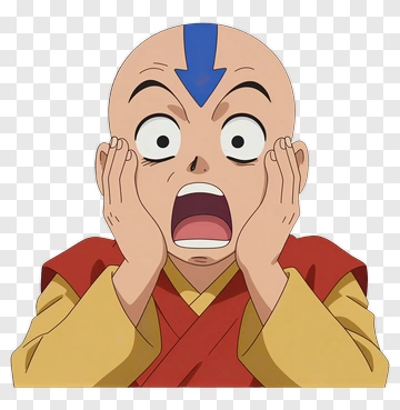 Aang In Shock PNG