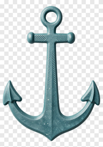 Teal Anchor Decor PNG