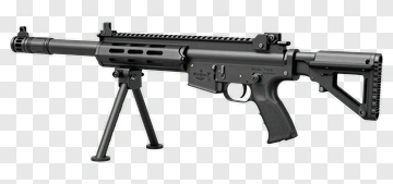 Black Rifle On Tripod PNG