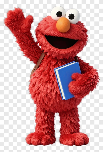 Elmo Holding A Book PNG