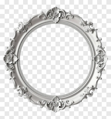 Ornate Silver Frame PNG