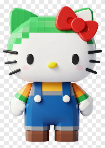 Hello Kitty Pixel Art Toy PNG