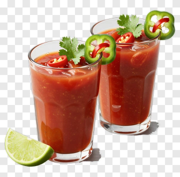 Tomato Juice With Chili And Cilantro PNG