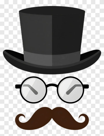 Top Hat Glasses Mustache PNG