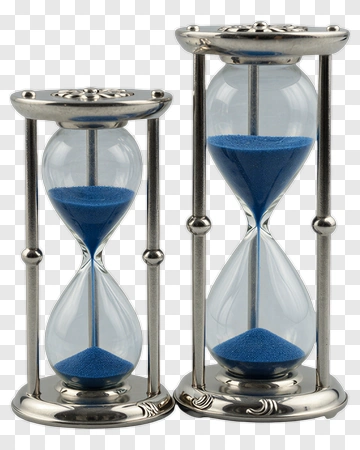 Blue Sand Timer Hourglass PNG