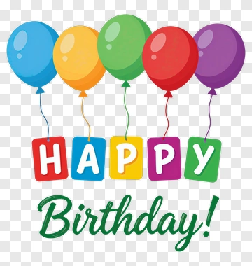 Happy Birthday Balloons PNG