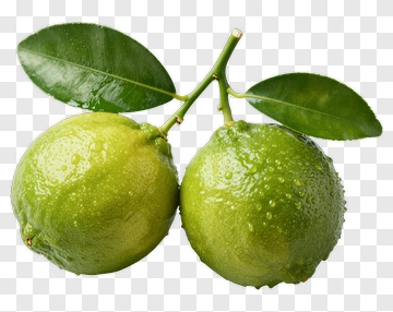 Fresh Limes With Leaves PNG
